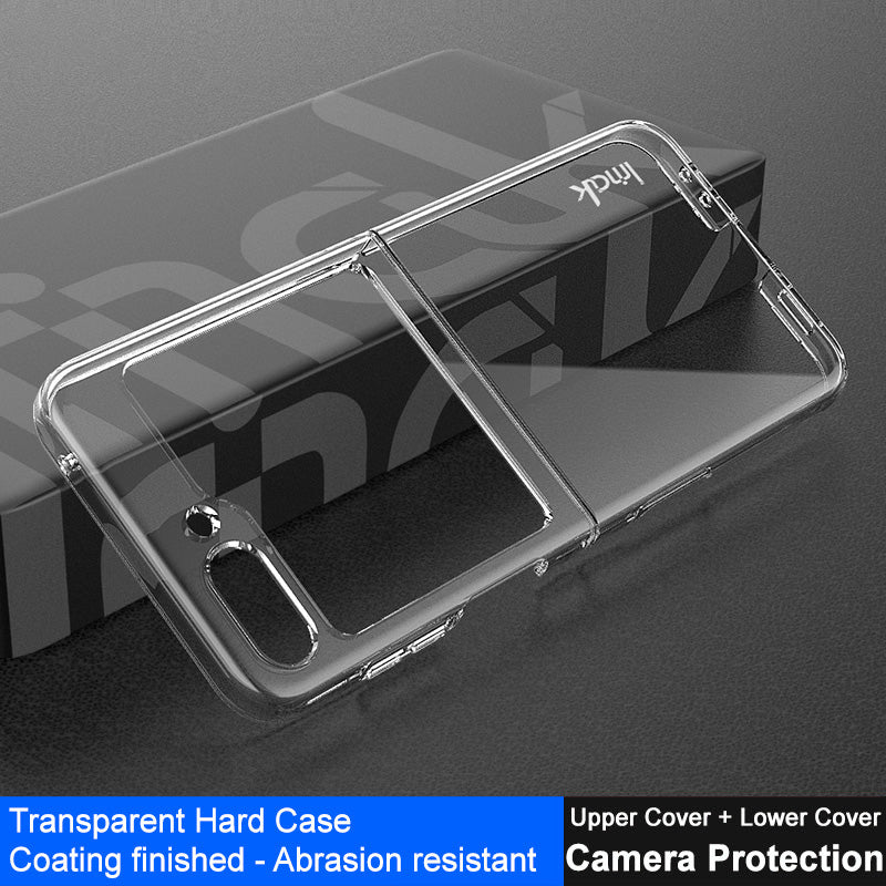 IMAK Crystal Case II Pro Phone Case for Samsung Galaxy Z Flip5 5G , Two-Piece Design Hard PC Clear Cover (Upper Cover+Lower Cover) IMAK Crystal Case II Pro Phone Case for Samsung Galaxy Z Flip5 5G , Two-Piece Design Hard PC Clear Cover (Upper Cover+Lower Cover)